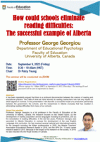 How could schools eliminate reading difficulties:  The successful example of Alberta Poster