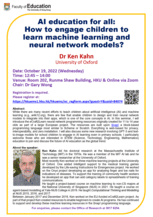 AI education for all:  How to engage children to learn machine learning and neural network models? Poster