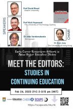 Meet the Editors: Studies in Continuing Education Poster