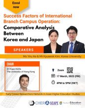 Success Factors of International Branch Campus Operation: Comparative Analysis Between Korea and Japan Poster