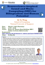 Neuroscience-inspired Sound and Music Computing (SMC) for Bilingualism and Human Potential Poster