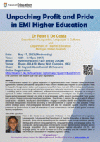 Seminar: Unpacking Profit and Pride in EMI Higher Education Poster