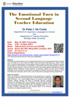 Seminar: The Emotional Turn in Second Language Teacher Education Poster