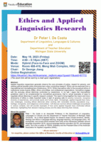 Seminar: Ethics and Applied Linguistics Research Poster