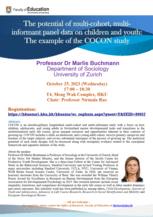 Seminar: The potential of multi-cohort, multi-informant panel data on children and youth:  The example of the COCON study Poster