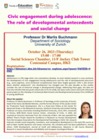 Seminar: Civic engagement during adolescence: The role of developmental antecedents and social change Poster