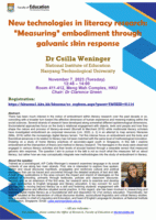 Research Seminar: New technologies in literacy research: “Measuring” embodiment through galvanic skin response Poster