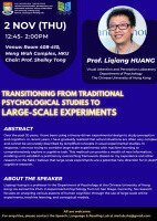 Seminar: Transitioning from Traditional Psychological Studies to Large-Scale Experiments Poster