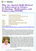 Seminar: Why Are Spatial Skills Related to Achievement in Science, Technology, Mathematics, and Engineering (STEM)? Poster