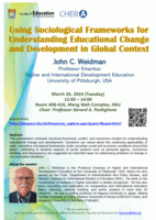 Seminar: Using Sociological Frameworks for Understanding Educational Change and Development in Global Context Poster