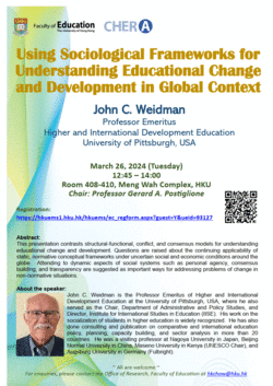 Seminar: Using Sociological Frameworks for Understanding Educational Change and Development in Global Context