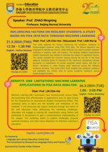 Workshop: Benefits and Limitations: Machine Learning Applications in PISA Data Analysis Poster