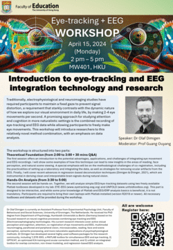 Eye-tracking + EEG workshop: Introduction to eye-tracking and EEG integration technology and research