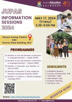 JUPAS Information Sessions 2024 Poster