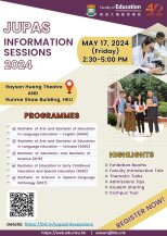 JUPAS Information Sessions 2024 Poster