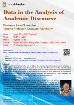 Data in the Analysis of Academic Discourse