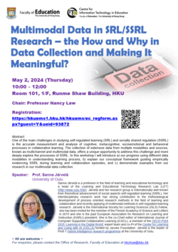 Multimodal Data in SRL/SSRL Research – the How and Why in Data Collection and Making It Meaningful?