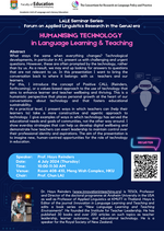 HUMANISING TECHNOLOGY in Language Learning & Teaching Poster