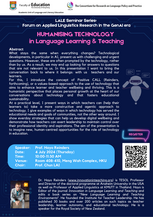 HUMANISING TECHNOLOGY in Language Learning & Teaching Poster