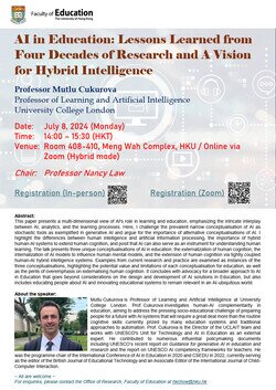 Seminar: AI in Education: Lessons Learned from Four Decades of Research and A Vision for Hybrid Intelligence