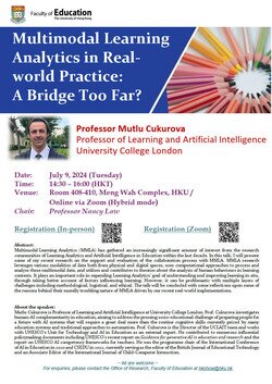 Seminar: Multimodal Learning Analytics in Real-world Practice: A Bridge Too Far?