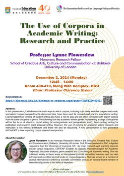 Seminar: The Use of Corpora in Academic Writing: Research and Practice