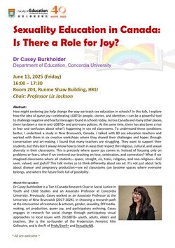 Seminar: Sexuality Education in Canada: Is There a Role for Joy?