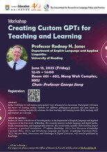 Workshop: Creating Custom GPTs for Teaching and Learning Poster