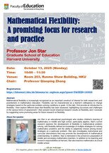 Seminar: Mathematical Flexibility:  A promising focus for research and practice Poster