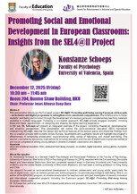 Seminar: Promoting Social and Emotional Development in European Classrooms: Insights from the SEL4@ll Project Poster
