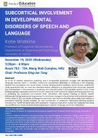 Seminar: Subcortical involvement in developmental disorders of speech and language Poster
