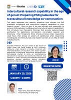 Intercultural research capability in the age of gen AI: Preparing PhD graduates for transcultural knowledge co-construction Poster