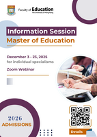 Master of Education (MEd) Information Sessions for 2026 Intake Poster