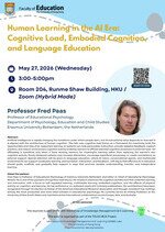 Human Learning in the AI Era: Cognitive Load, Embodied Cognition, and Language Education Poster