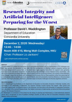 Research Seminar: Research Integrity and Artificial Intelligence: Preparing for the Worst Poster