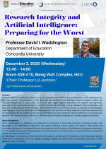 Research Seminar: Research Integrity and Artificial Intelligence: Preparing for the Worst Poster