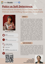 [CHERA Seminar] Policy as Soft Deterrence: International Students from China, India and Vietnam Amid Shifting Geopolitics in Australia Poster