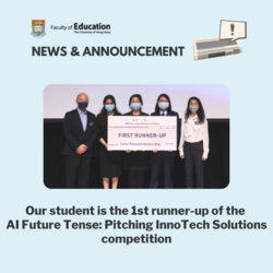 Our student is the 1st runner-up of the AI Future Tense: Pitching InnoTech Solutions competition