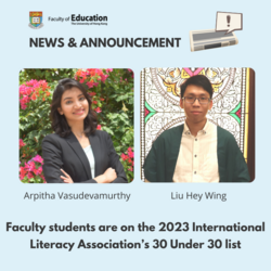 Faculty students are on the 2023 International Literacy Association’s 30 Under 30 list