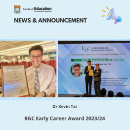 Dr Kevin Tai receives the RGC Early Career Award 2023/24