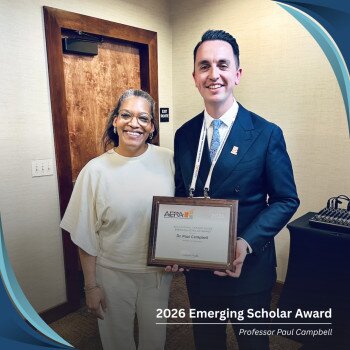 Professor Paul Campbell receives 2026 Emerging Scholar Award from the Educational Change SIG of AERA